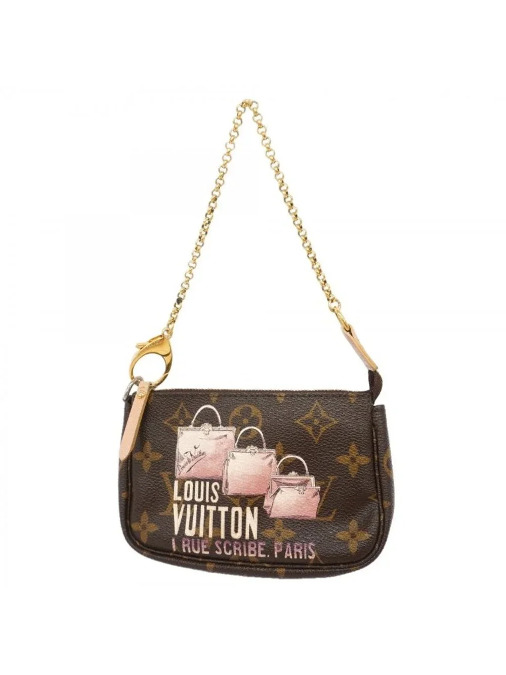 Louis Vuitton Pouch Monogram Mini Pochette Brown